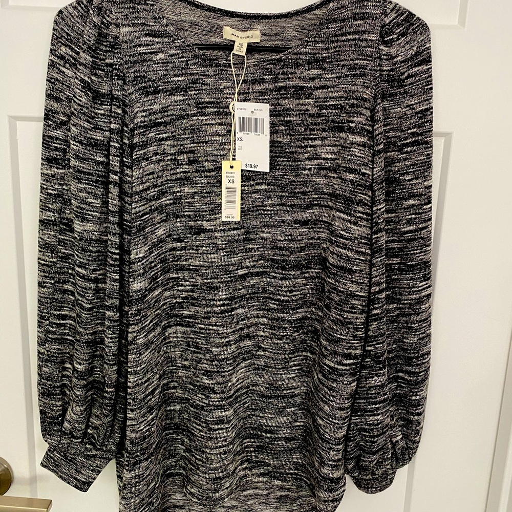 Women’s Max Studio Black Shirt Size XSmall NWT